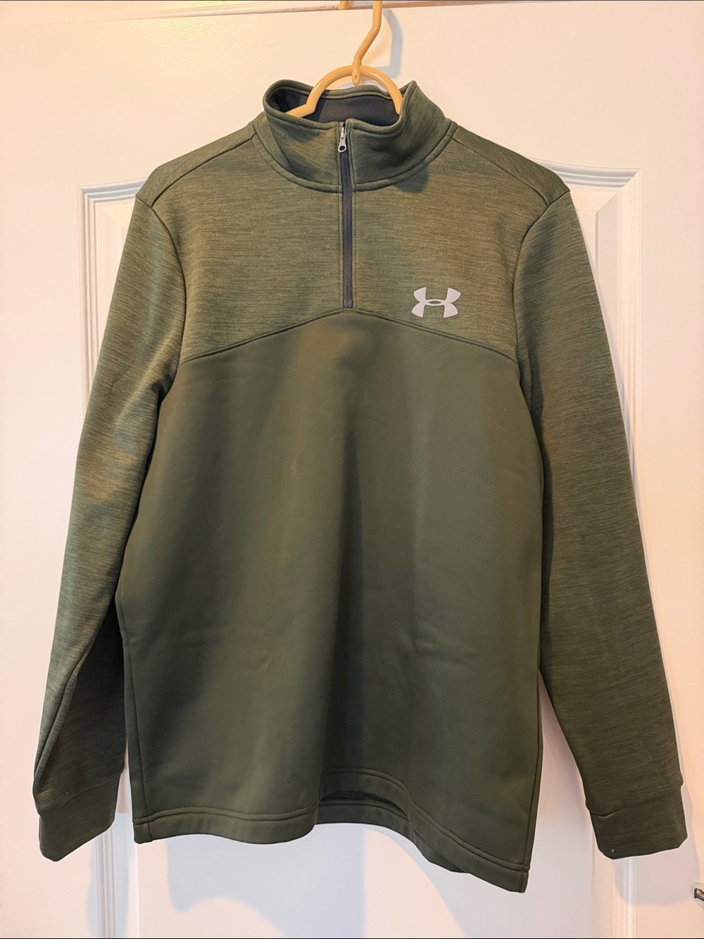 Under Armour Olive Green Quarter-Zip Performance Pullover